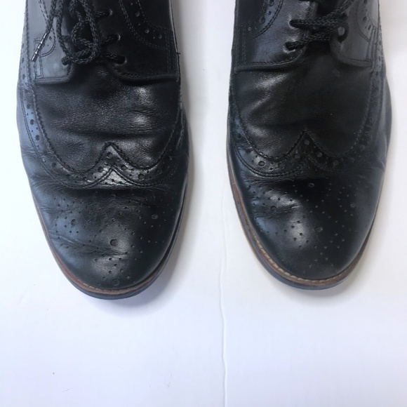 Johnston & Murphy 11.5 Black Leather Oxford Shoes - Picture 4 of 8